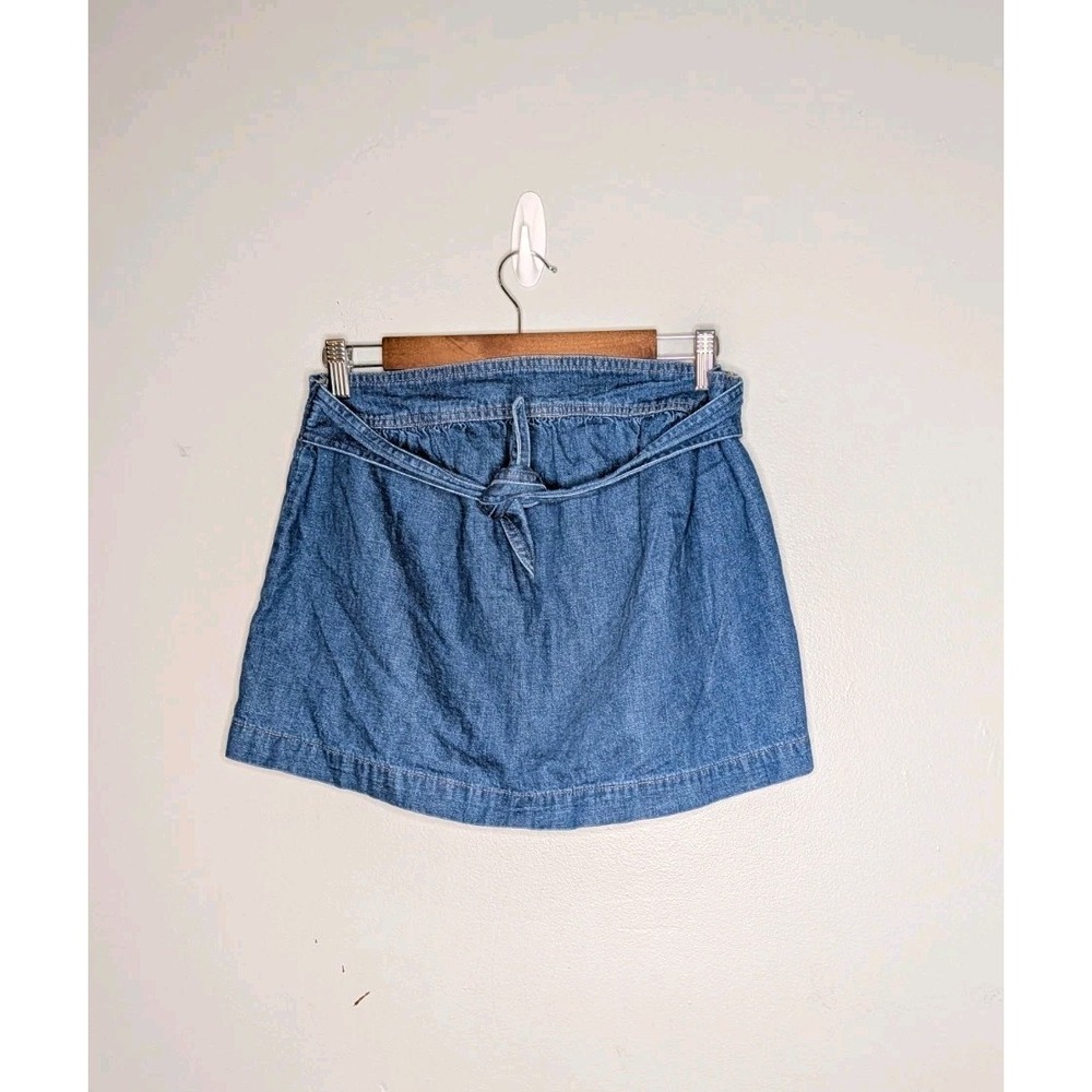 Madewell Denim Jean Micro Mini Skirt Size XS Elastic Waist Cute Skirt